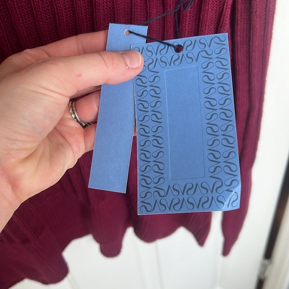 Fall Burgundy Sweater, XL Burgundy Turtle Neck Sweater, Cable knit sweater - Picture 3 of 11